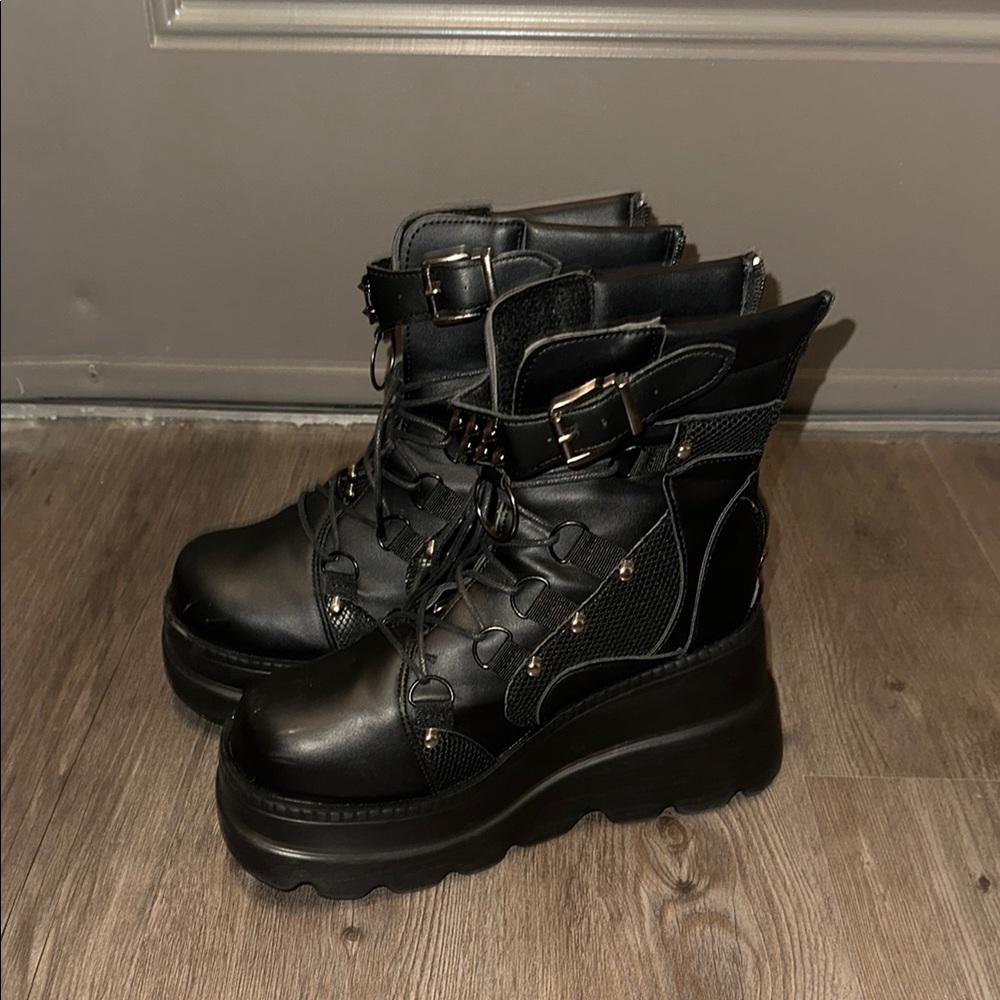 Platform Ankle Boots - Size 8.5